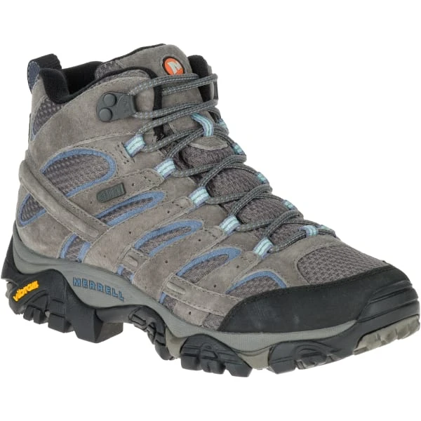 MERRELL Women's Moab 2 Mid Waterproof Hiking Boots, Granite , Wide 3 MERRELL Women's Moab 2 Mid Waterproof Hiking Boots, Granite , Wide