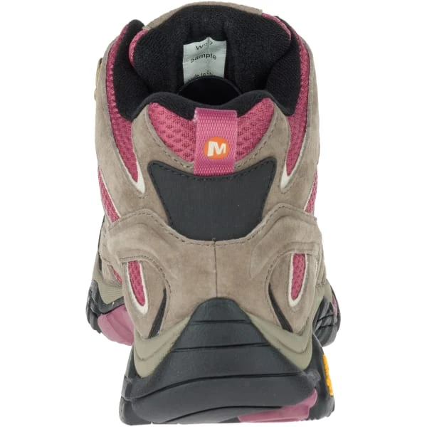 MERRELL Women's Moab 2 Mid Waterproof Hiking Boots, Boulder/ Blush 6 MERRELL Women's Moab 2 Mid Waterproof Hiking Boots, Boulder/ Blush - Image 4