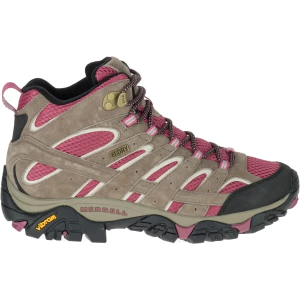 MERRELL Women's Moab 2 Mid Waterproof Hiking Boots, Boulder/ Blush 9 MERRELL Women's Moab 2 Mid Waterproof Hiking Boots, Boulder/ Blush - Image 7