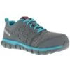 REEBOK WORK Women's Sublite Cushion Work Alloy Toe Athletic Oxford Sneakers, Grey/Turquoise -Sorel Shop 2047776 004 main