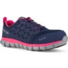 REEBOK WORK Women's Sublite Cushion Work Alloy Toe Athletic Oxford Sneakers, Navy/Pink -Sorel Shop 2047777 402 main