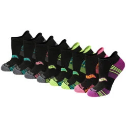 SAUCONY Women's Performance No-Show Sport Socks, 8-Pack