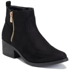 WANTED SHOES Women's Calico Side Zip Bootie