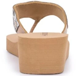 OLIVIA MILLER Women's Animal Print Wedge Sandals -Sorel Shop 2087791 205 alt4